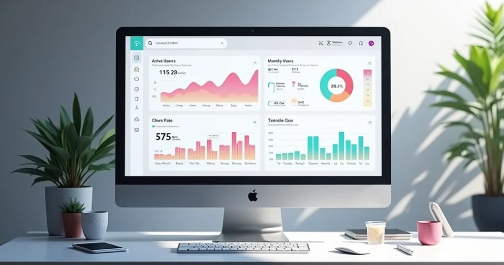 dashboard métricas gestão de produtos digitais