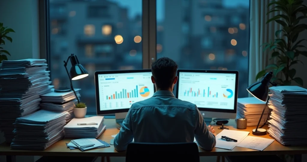 Como o Método Onion pode revolucionar a Gestão de Produtos Digitais 2 analista de marketing de franquia sobrecarregado burnout