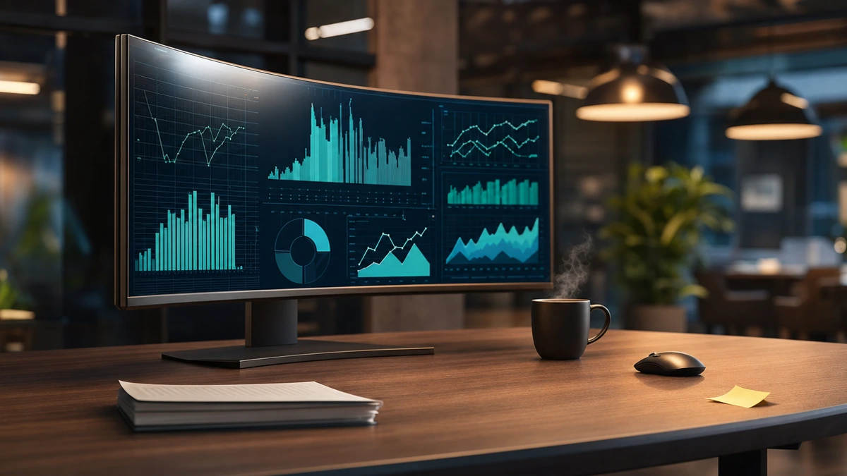 inbound marketing para saas: painel de métricas B2B com indicadores de CAC e churn exibidos em tela de monitor em