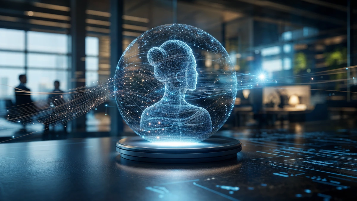 Como a Inteligência Artificial pode revolucionar o Marketing Digital 2 inteligência artificial pode revolucionar o marketing digital: Uma representação visual de dados personalizados e em escala